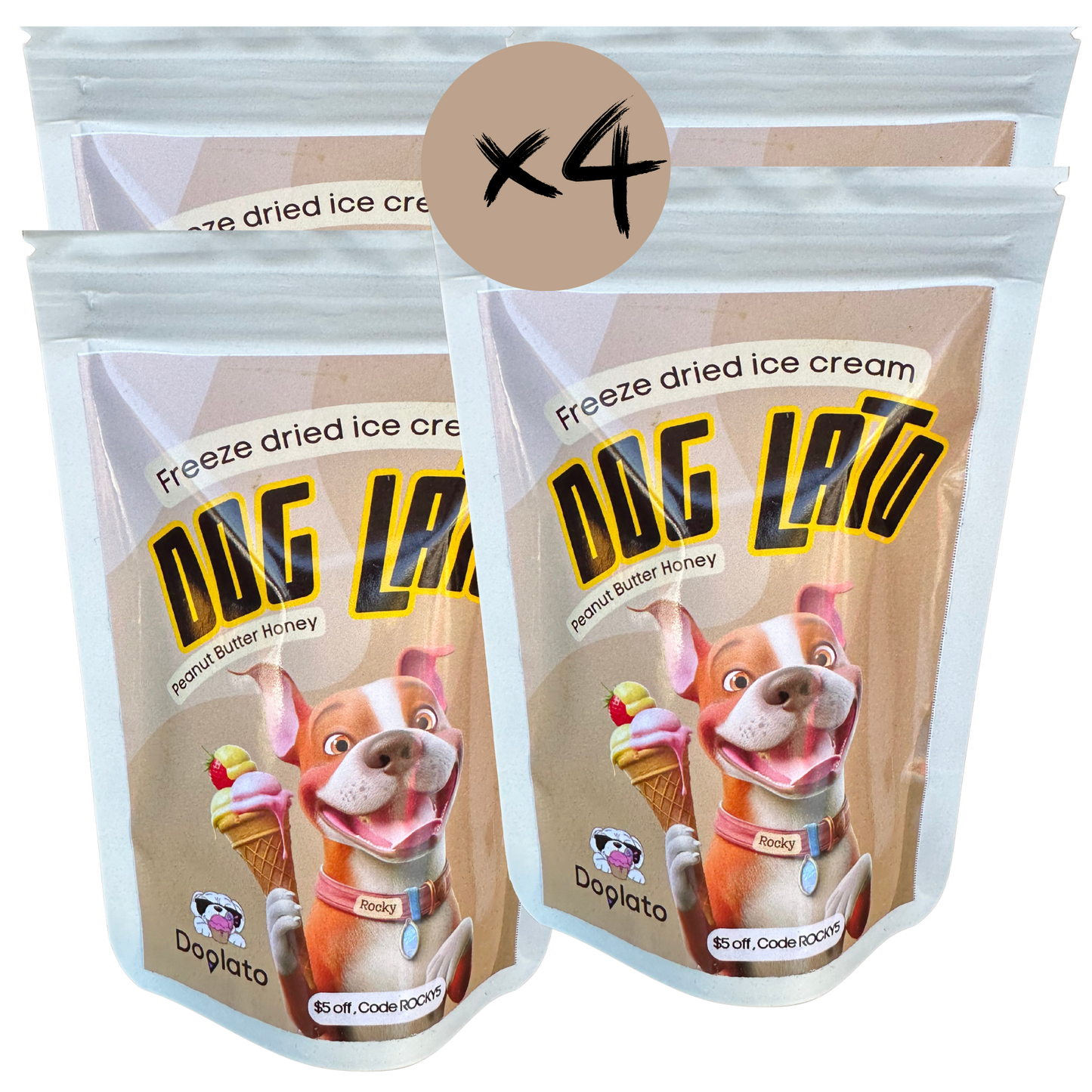 Peanut Butter & Honey Freeze-Dried Ice Cream pack of 4