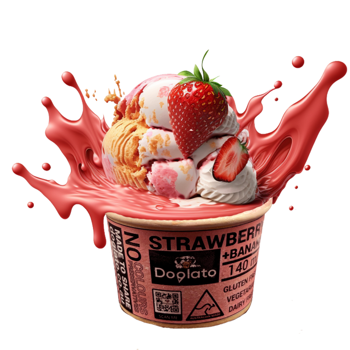 24 x Strawberry + Banana Gelato