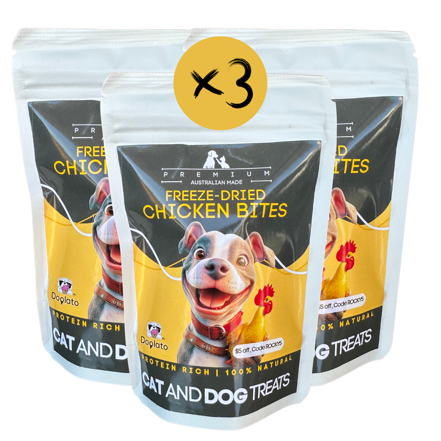 Freeze-Dried Chicken Bites Triple pack