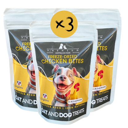 Freeze-Dried Chicken Bites Triple pack