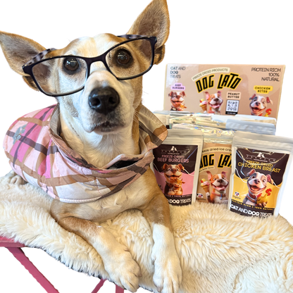 Gifbox, Beef bites, chicken bites, and Peanut butter honey